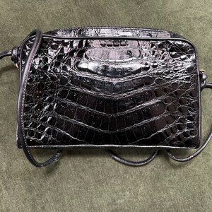 Vintage Franco Parmeggiani Black Leather Crossbody bag